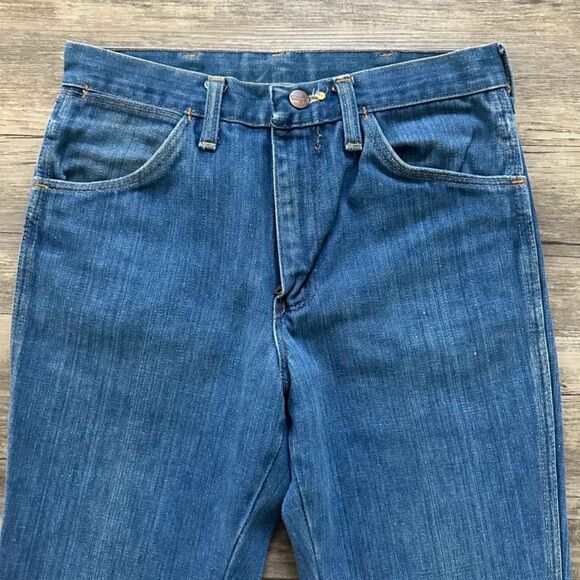 Vintage 70s Wrangler Flared Bellbottom Denim Jeans Size 30X30 - Picture 5 of 8